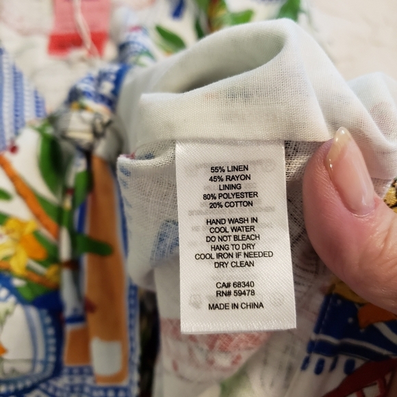 NWT Joie Linen Blend Top Size Large, Fun, Resort Wear - Picture 9 of 11